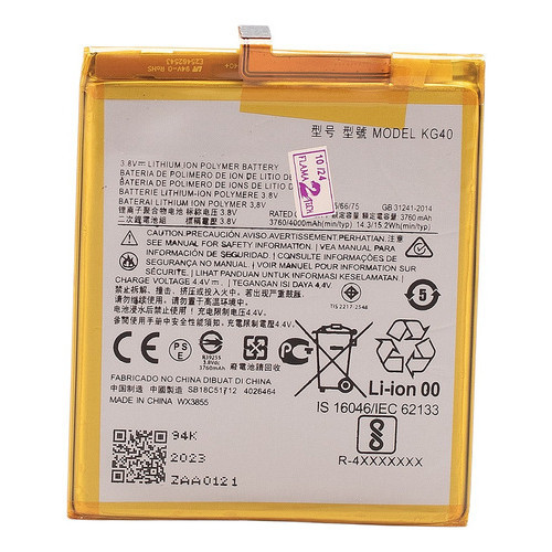 Bat Modelo compativelKg40 Para Moto G8 Play E7 One Macro