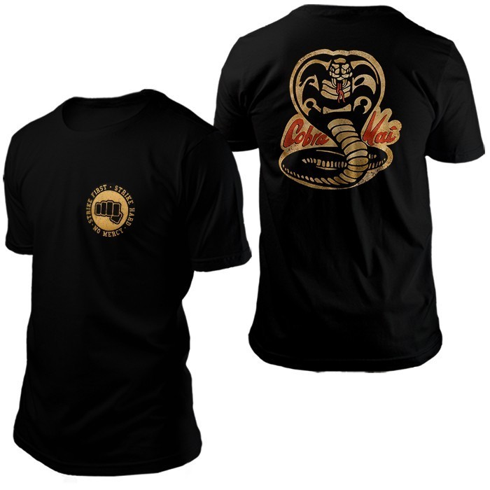 Camiseta Premium em Algodão Puro Camiseta Malha Premium 100% Algodão Cobra Kai Karatê Kid Punkstein