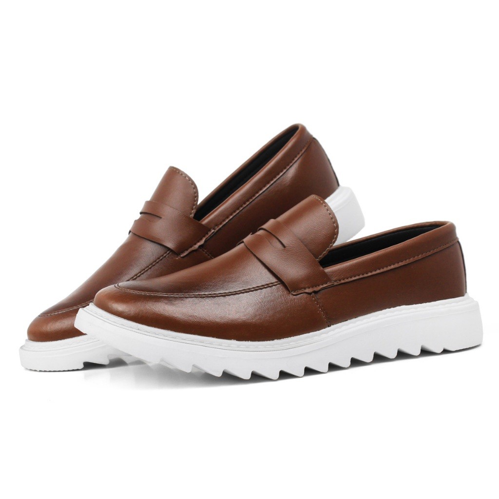 Sapato Mocassim Tratorado Masculino Loafer Estiloso Conforto Elegante