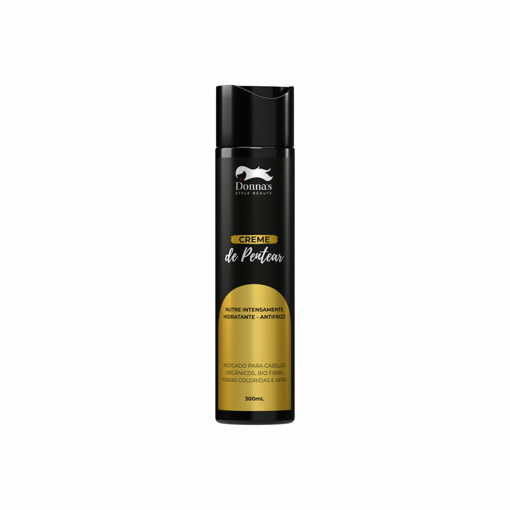Creme de Pentear Para Cabelos Orgânicos, Bio Fibra, Bio Proteína e Cachos 300ml Donna's