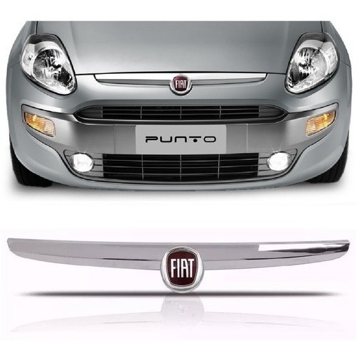 Grade Friso Moldura Cromado Punto 13 14 15 16 Com Emblema