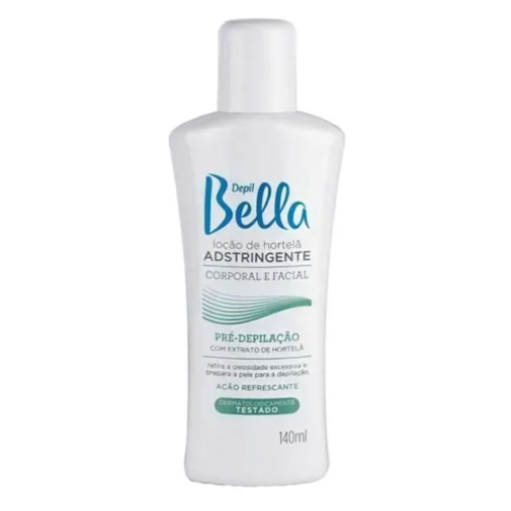 Depil Bella Loção Pré-Depilatória Adstringente 140ml – Com Extrato de Hortelã e Ação Refrescante