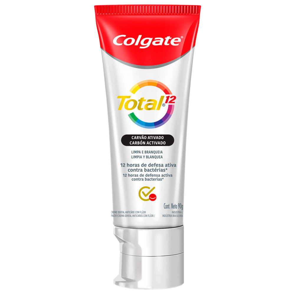 Creme Dental Colgate Total 12 Carvão Ativado 90g - Health