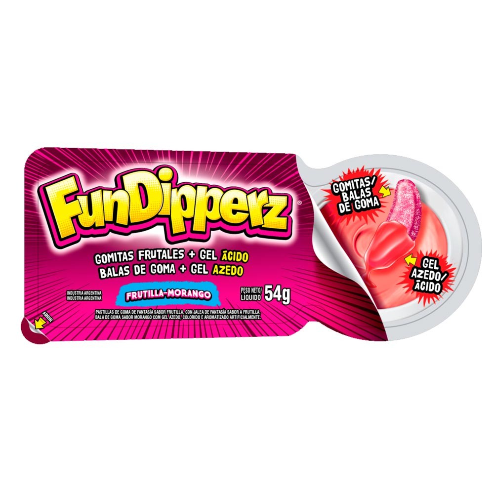 Bala de Goma FunDipperz com Gel Ácido Sabores Sortidos 54g - Food & Beverages