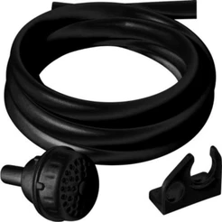 Mangueira Para Chuveiro 2,10m Com Suporte Preta Sintex