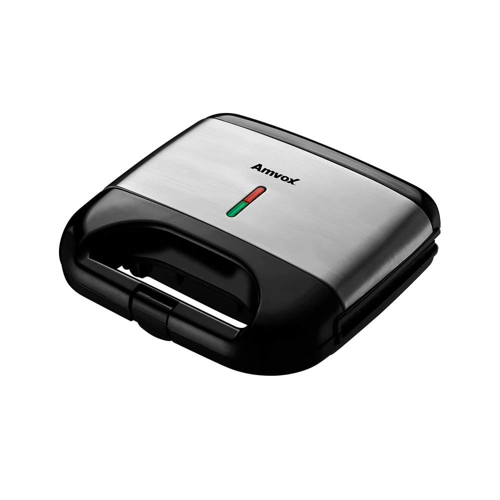 Grill e Sanduicheira Elétrica Amvox AMS 500 Black - 750W 220V - Home & Living