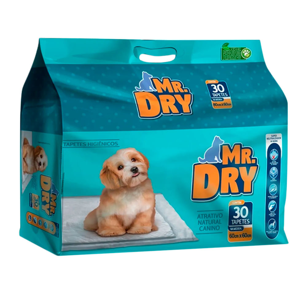 Tapete Higiênico para Cães Mr Dry com 30 Unidades - Pets