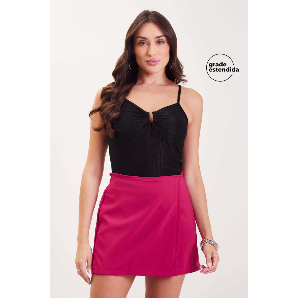 Regata Feminina Alças Finas Marialícia Preto - Women Clothes