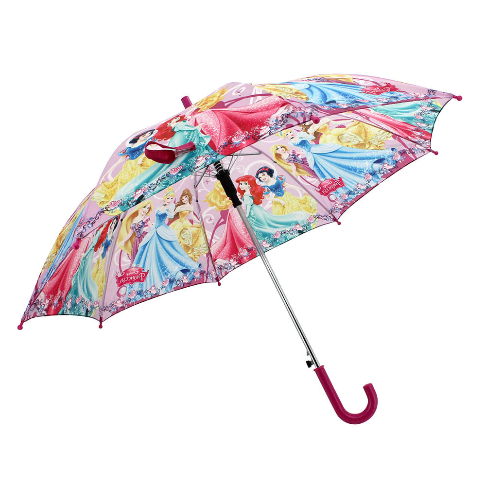 Sombrinha Infantil Disney Princesas Brizi  Automática Personagens Sortidos 1 Unidade - Sports & Outdoors