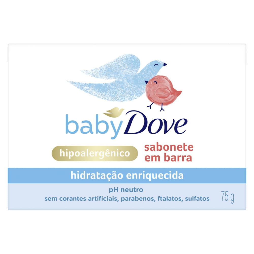 Sabonete em Barra Dove Baby Hidratação Enriquecida 75g - Mom & Baby