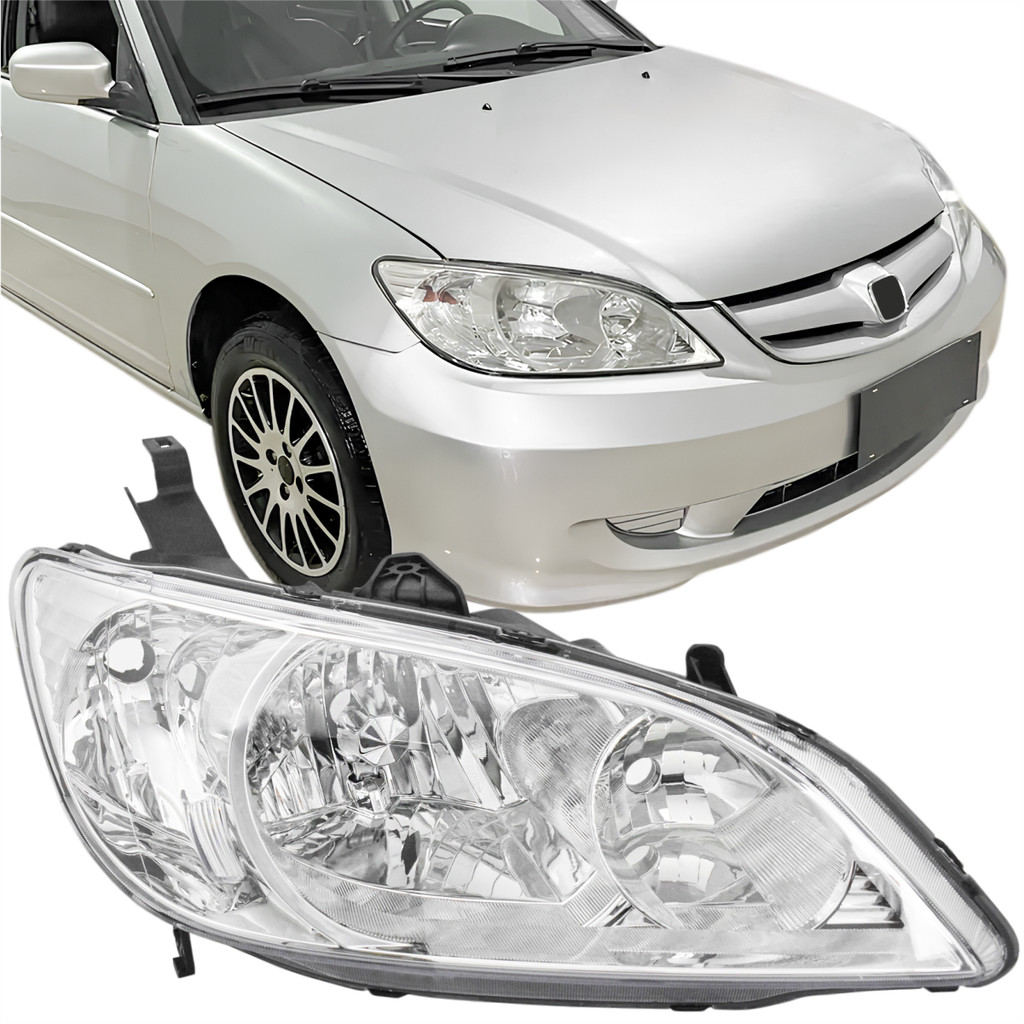 Farol Principal Cromado Honda Civic de 2004 2005 2006 -Lado Direito / Carona