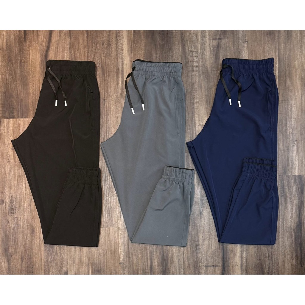 OFERTA KIT 3 Calça Jogger Masculina Academia Dry Fit Tactel Leve Confortável Treino Corrida Musculação Esportiva Fitness