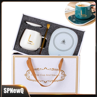 Caneca Cerâmica E Aquecedor Elétrico Indução Portátil 380ml Base USB Esquentar(embalagem Caixa Para Presente) em Oferta na Shopee