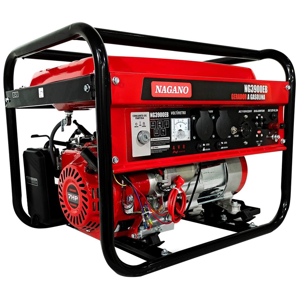 Gerador de Energia a Gasolina 3.8kva Partida Elétrica 110v220v 7hp Monofásico em Oferta na Shopee