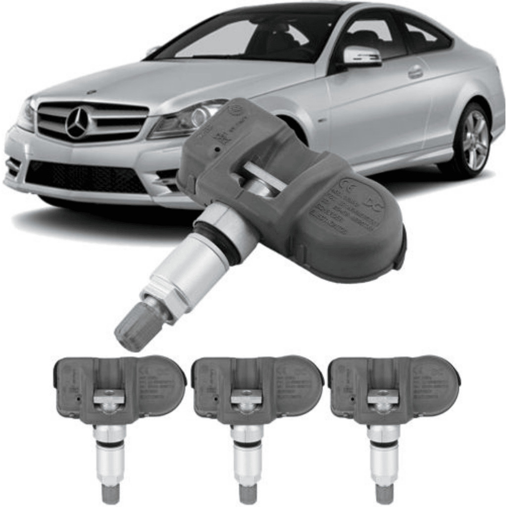 Kit com 04 Sensor de Pressao do Pneu Tpms Mercedes C180 C250 Ml320 Glk Slk Amg