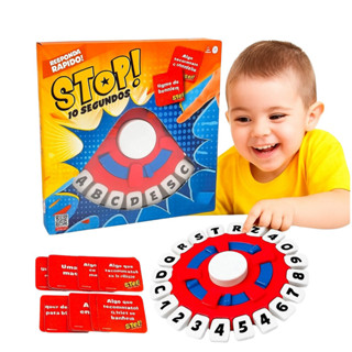 Jogo Stop Em Português Tecla Letras Palavras Responda Rápido Com Temporizador De Mesa 10 Segundos em Oferta na Shopee