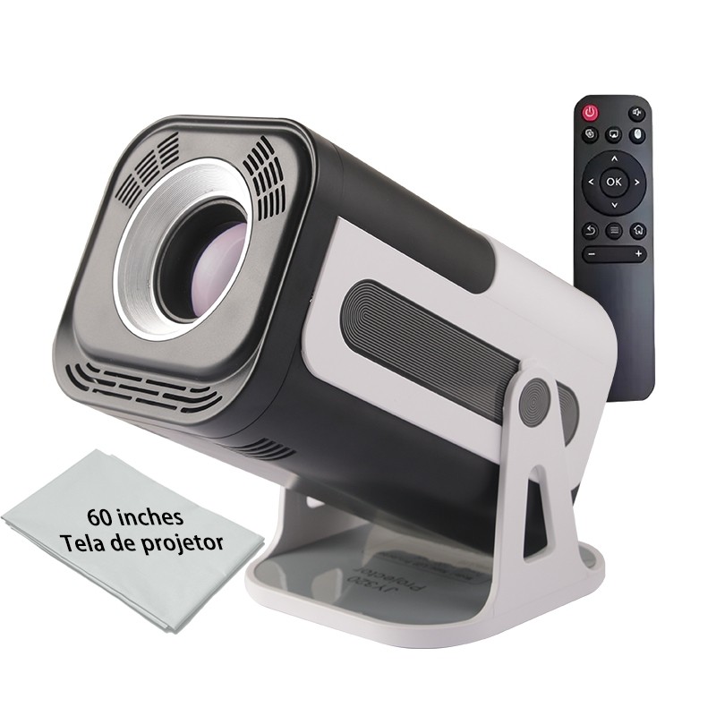 Projetor Portátil JY320 Avançado Com monitor 60 Tela 4K HD Dupla WiFi BT 5.0 Pal