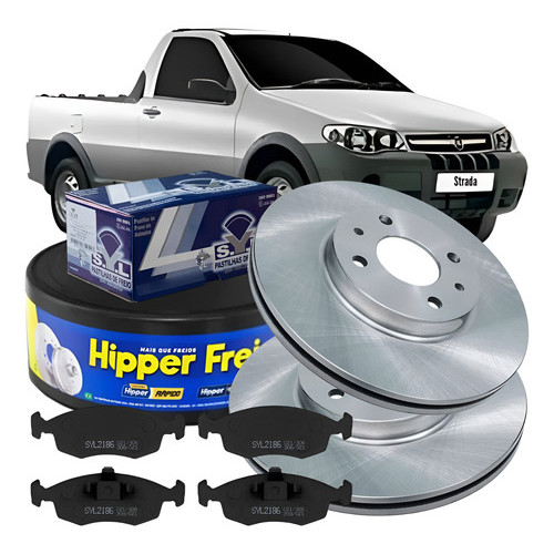 Disco E Pastilha Freio Dianteiro Strada 1.31.5 1.4 1.6 8/16v 98 99 2000 2001 2002 2003 2004 2005 2006 2007 2008 ate 2020 em Oferta na Shopee