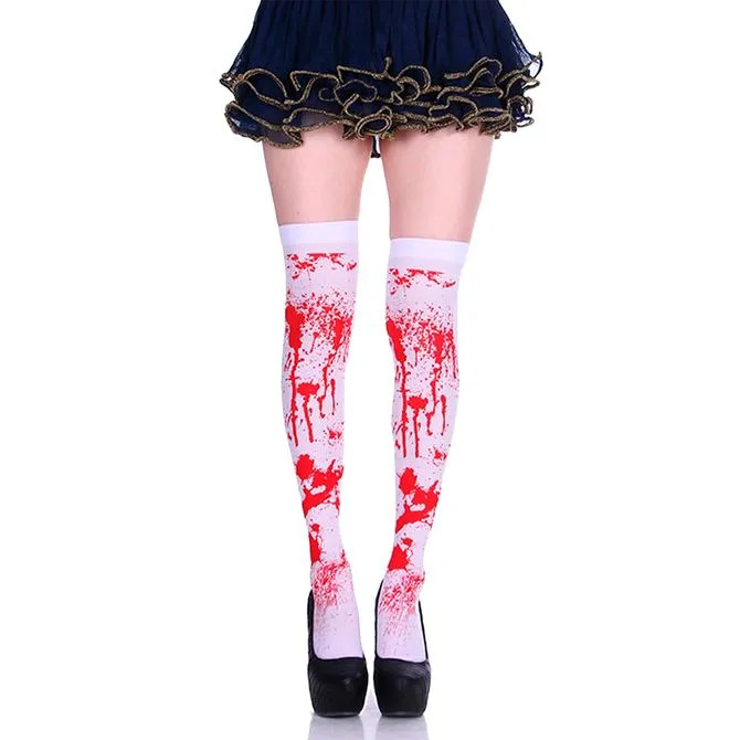 Meia Longa com Sangue pra festa Halloween e Cosplay — imagem 2 de 2
