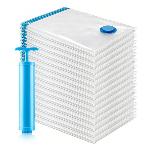 Kit 10 Saco A Vácuo + Bomba Organização Para Roupas Viagem 50 x 60cm em Oferta na Shopee