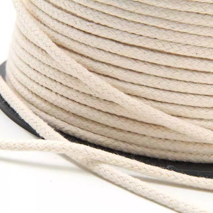 Cordão 4mm c/50m Algodão Cru para Macramê, artesenato, cintos REF0412