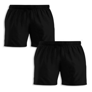 Kit 2 Calção Shorts de Futebol Preto para Times Corrida Academia Basico Masculino