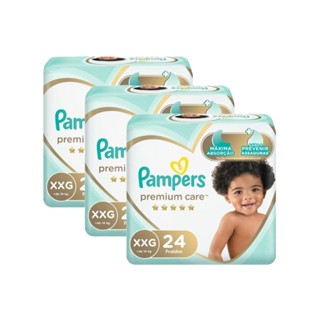Kit Fralda Pampers Premium Care Mega Tamanho XXG com 72 unidades em Oferta na Shopee