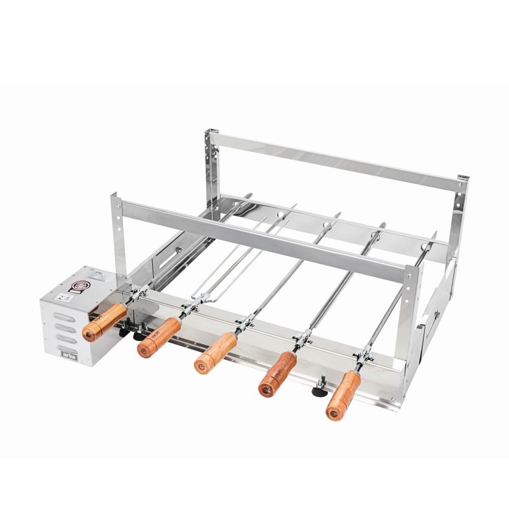 Churrasqueira Elétrica Arke 5 Espetos Inox Rotativa Giratória Bivolt em Oferta na Shopee