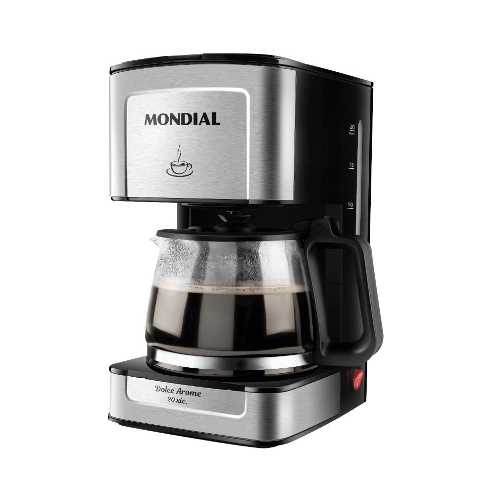 Imagem Cafeteira Elétrica Dolce Arome Mondial Inox C-43-20 Xícaras Preta 220V