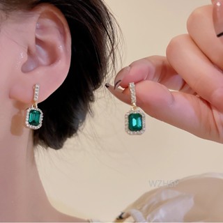 Brincos De Esmeralda Vintage , Requintados E Elegantes , Pequenos Delicados , 925 Agulha De Prata em Oferta na Shopee