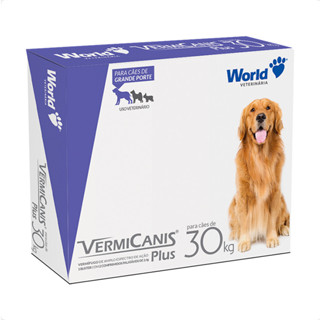 VermiCanis Plus Vermífugo World para Cães de 30Kg - 2 Comprimidos em Oferta na Shopee