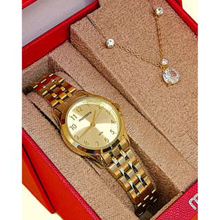 Relógio Mondaine Feminino Original Dourado À Prova D'Água com NF 608D em Oferta na Shopee