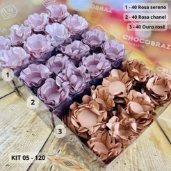 Kit 120 Forminhas para Doces Finos R Sereno + R Chá +ouro Rosé (CHOCO)