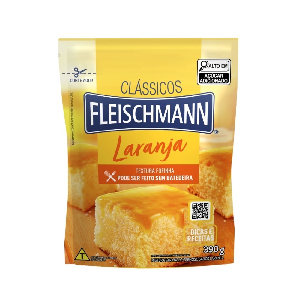 Fleischmann Mistura Para Bolo Laranja Cremoso 390G