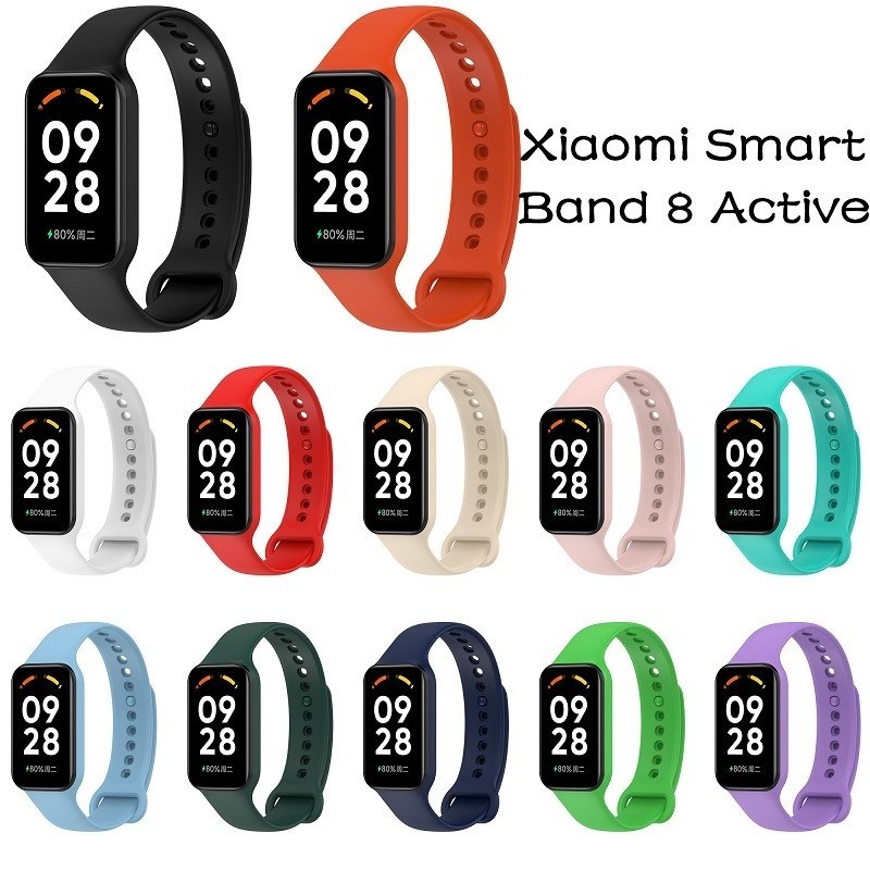 pulseira Para mi Smart Band 8 Active Strap Replacement Sport Pulseira Esportiva De Macia Xiaomi Smart Band8 Active alça