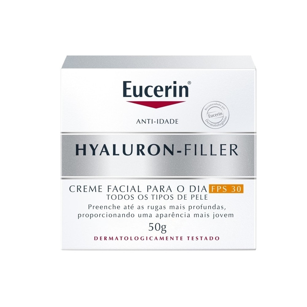 Creme Facial Anti-idade Eucerin Hyaluron-Filler Dia FPS30 50g em Oferta na Shopee