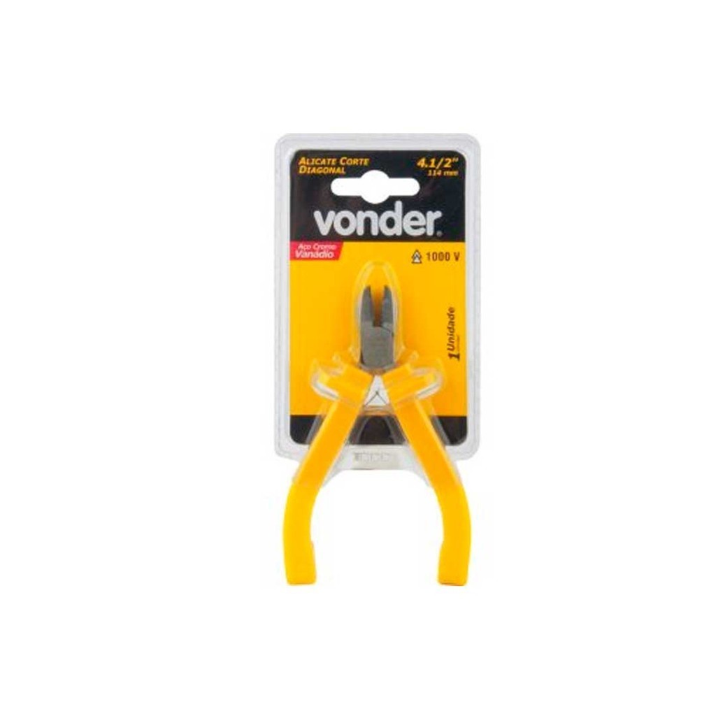 Alicate De Corte Diagonal Mini 4.1/2" Vonder 36 62 041 151 — imagem 2 de 2