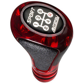 Bola de Cambio Sport Vermelha Transparente com Preto Traseira Direita 5m Universal em Oferta na Shopee