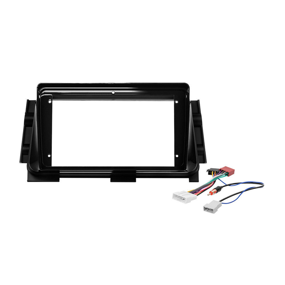 Kit Moldura Painel 9 Pol Kicks 2016 2017 2018 2019 20 21 22 2023 2 Din Black Piano Chicote Som Plug Antena em Oferta na Shopee