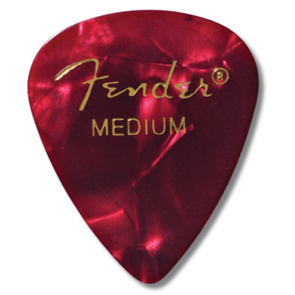 Kit com 12 Palhetas Fender Medium Celuloide Picks 351 Shape