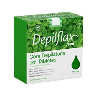 Cera Quente Depilatória Hortelã Barra Hidrata Depilflax 500g em Oferta na Shopee