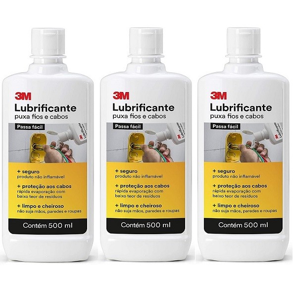 Kit com 3 Lubrificante Puxa Cabo 500ML 3M em Oferta na Shopee