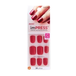 Unhas Posticas Autocolantes Impress Cor My Agent Curta 24 Unidades