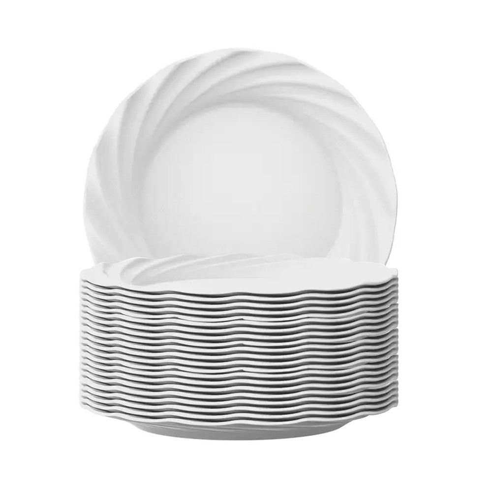 24 Pratos para Sobremesa Jasmim Nadir Opaline 19cm