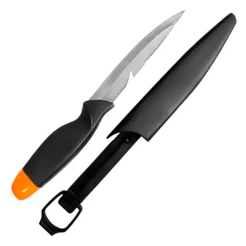 Faca Para Pesca Flutuante 5 Pol. Com Bainha Profissional Camping Ar Livre