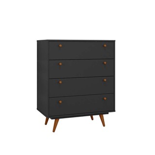 Cômoda Retrô 4 GV Preta em Oferta na Shopee