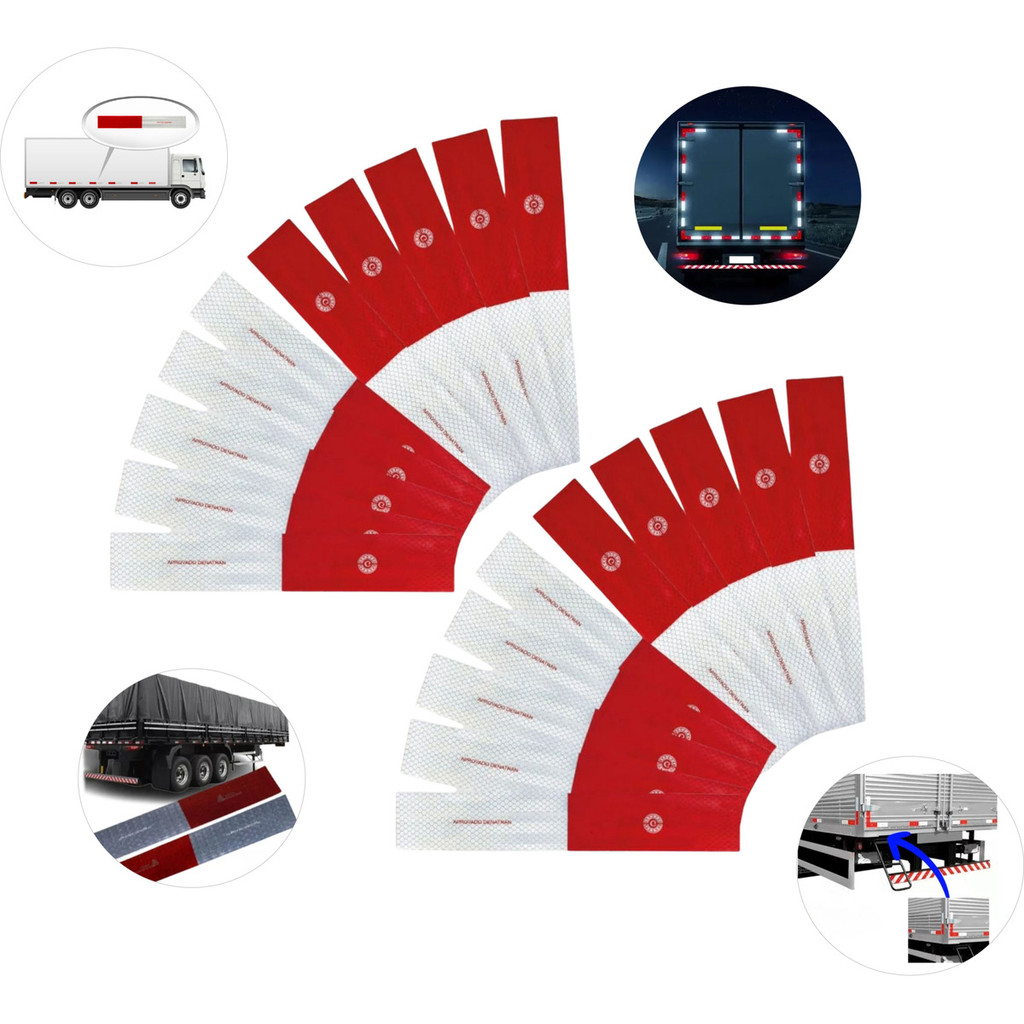 Kit 20 Faixa Refletiva Lateral + 1 Parachoque Caminhão em Oferta na Shopee