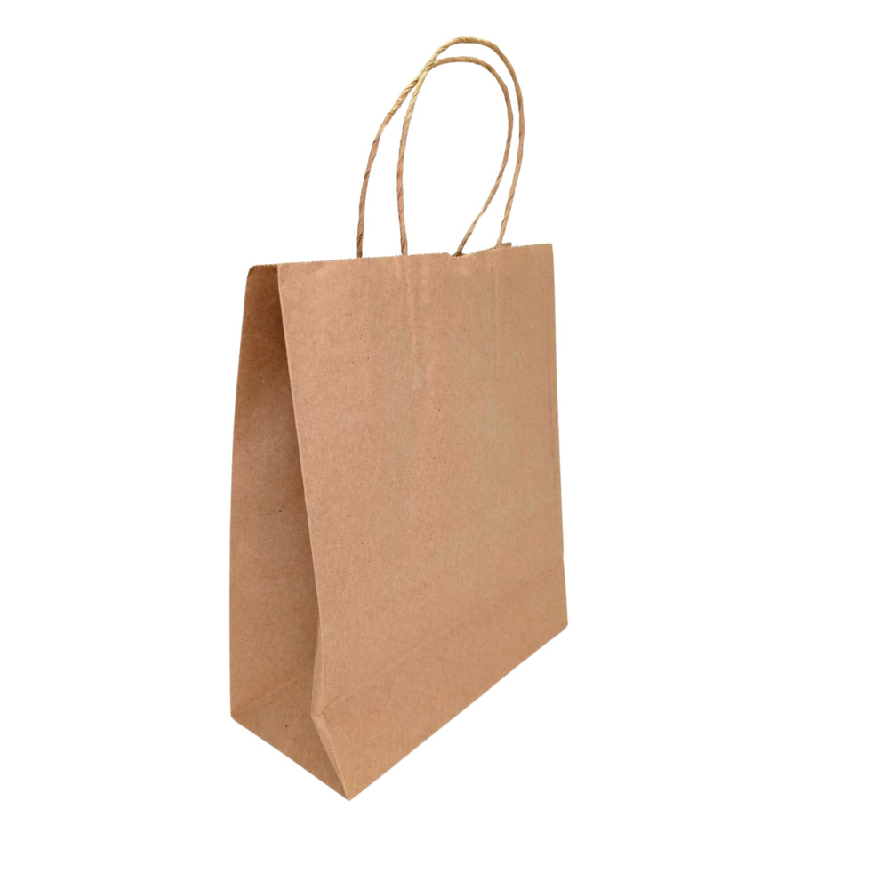 Sacola Kraft com Alça – Embalagem Ecológica para Comércio e Eventos (19,5 X 27 X 9) 100 Uni. em Oferta na Shopee