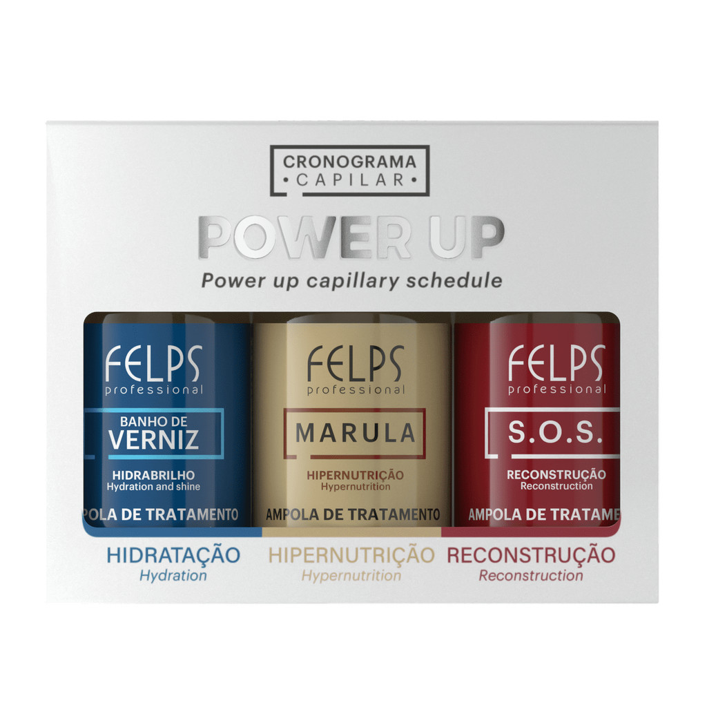 Felps cronograma capilar ampolas power up 3x15ml - Beauty