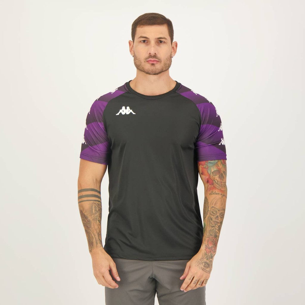 Camisa Kappa Raglany Preta em Oferta na Shopee